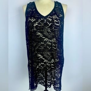 Black Laced Tank Top